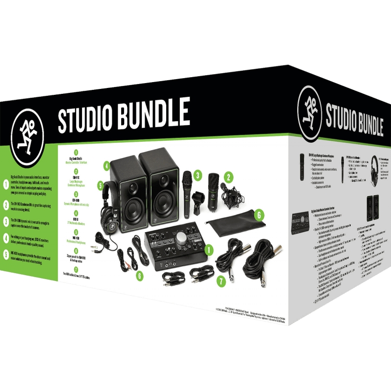 Profissional p/ Home Studio, Kit Studio Bundle Mackie - Interface