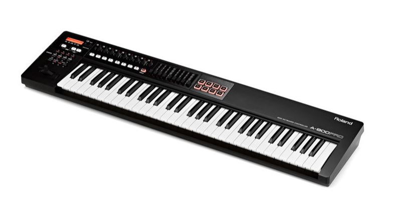 black Roland 61-key MIDI Keyboard Controller A-800PRO-R 